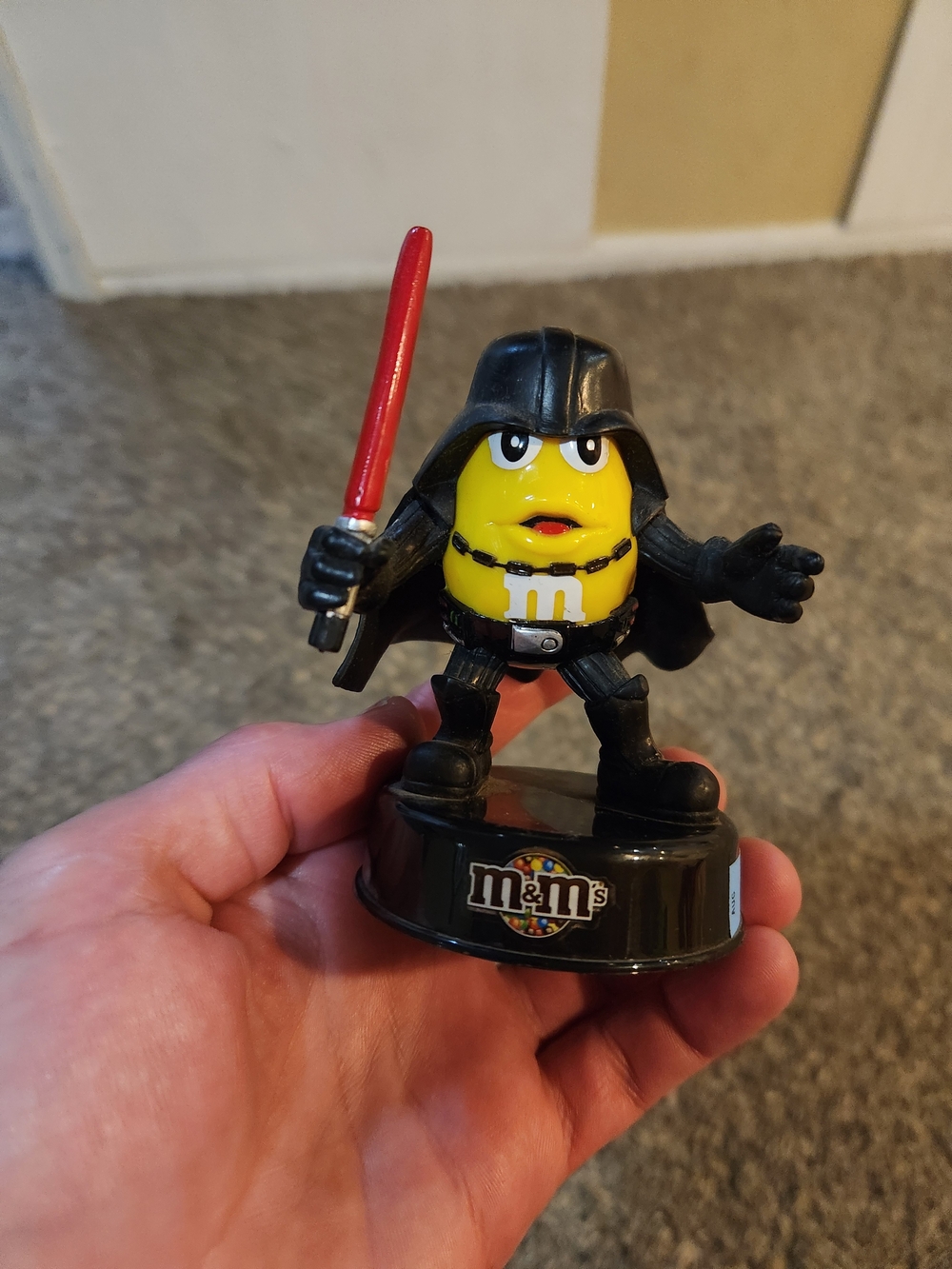 M&M's Yellow Darth Vader Action Figure Toy